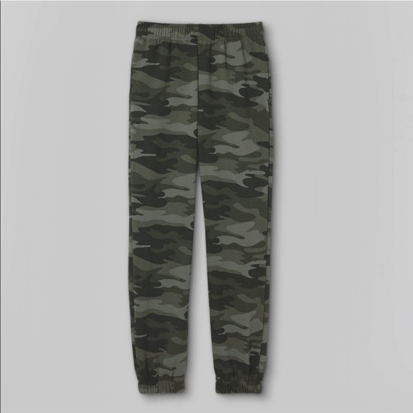 Green Camo Sweatpants Size XL Comfy Unisex Loungewear Athleisure Army Pants NEW - Picture 5 of 10